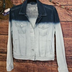 Excellent Unused "GAP 1969" DENIM OMBRE CLASSIC JEAN JACKET! SZ SMALL